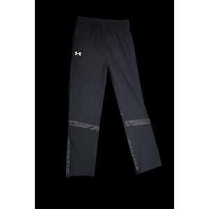 Under Armour Pants Boys XL Black Gray Loose Track Athletic Gym Logo Training